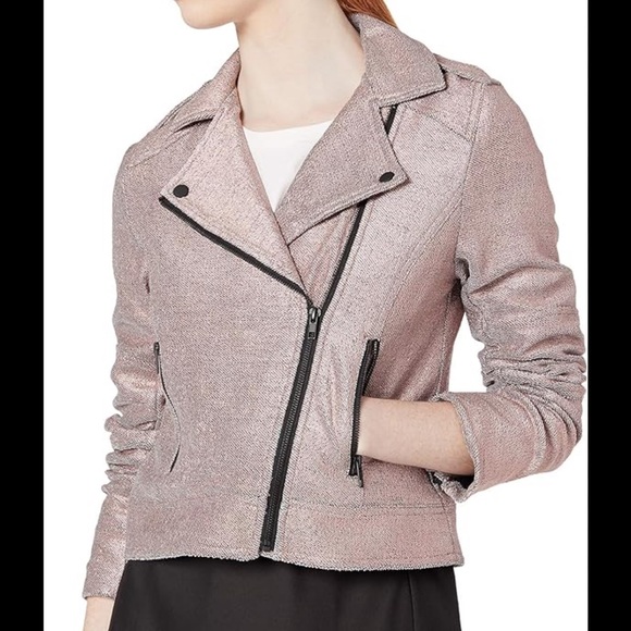 Cupcakes and cashmere metallic mauve Moto jacket - Picture 11 of 11